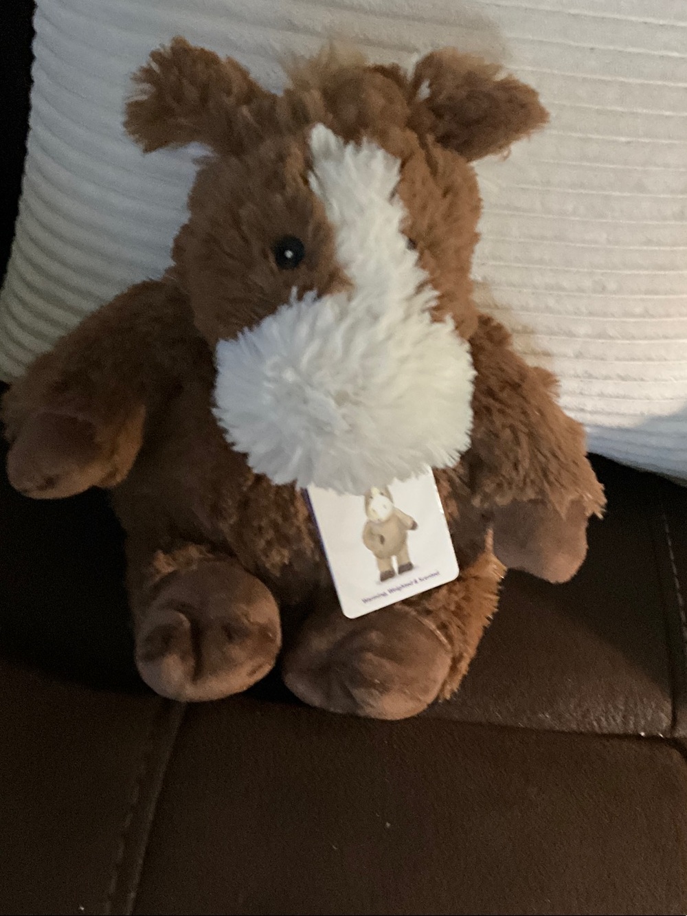 Plush Brown & White horse Stuffed Animal - Soft Plush Toy
